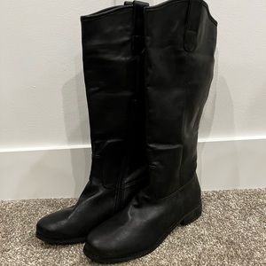 Black Leather Riding Boots size 7